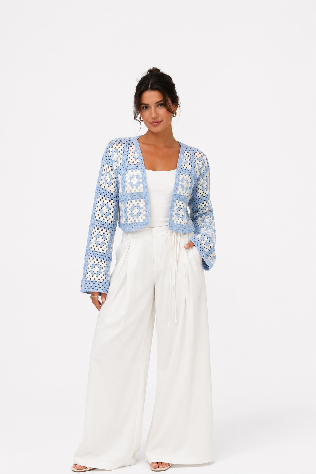 Gehäkelter Patchwork Cardigan